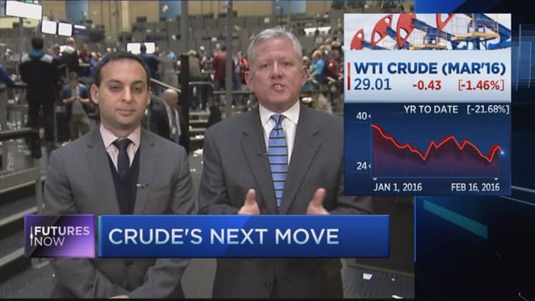 Oil's heading lower