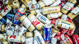 Miller Coors crushed cans