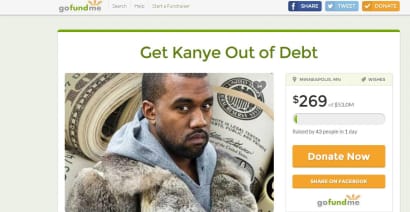 Crowdfunding for Kanye raises a meager...