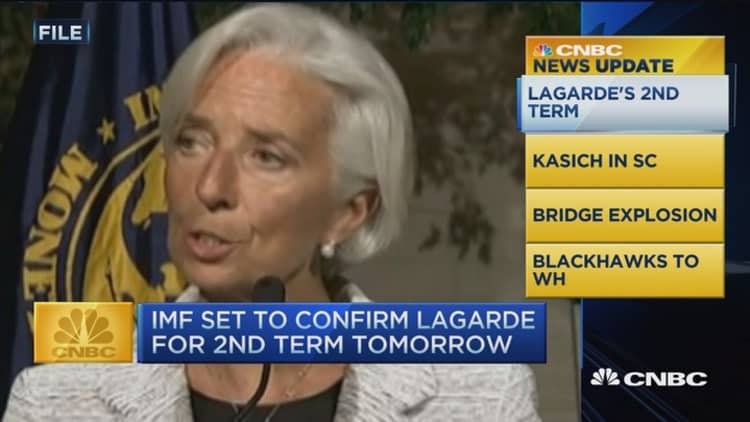 CNBC update: 2nd term for IMF's Lagarde