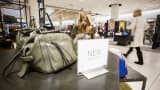 Handbags and luggage are displayed for sale in a Nordstrom Inc. store.