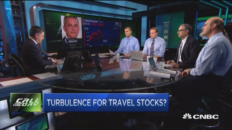 Turbulence for travel stocks