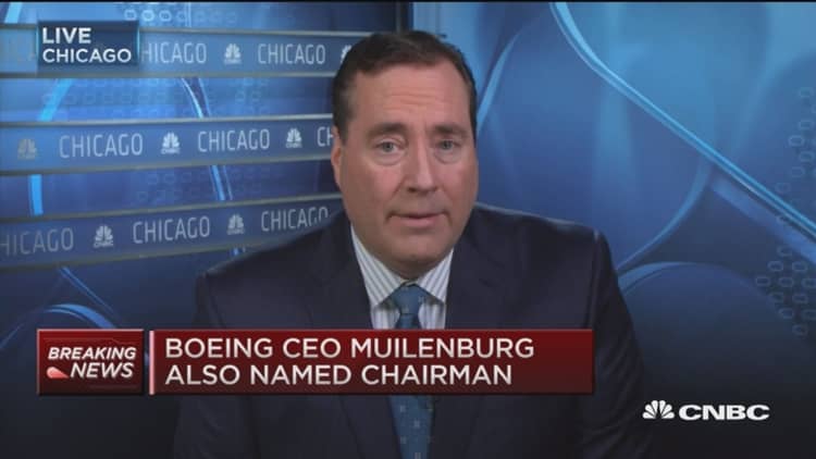 Boeing CEO Muilenburg also named chairman