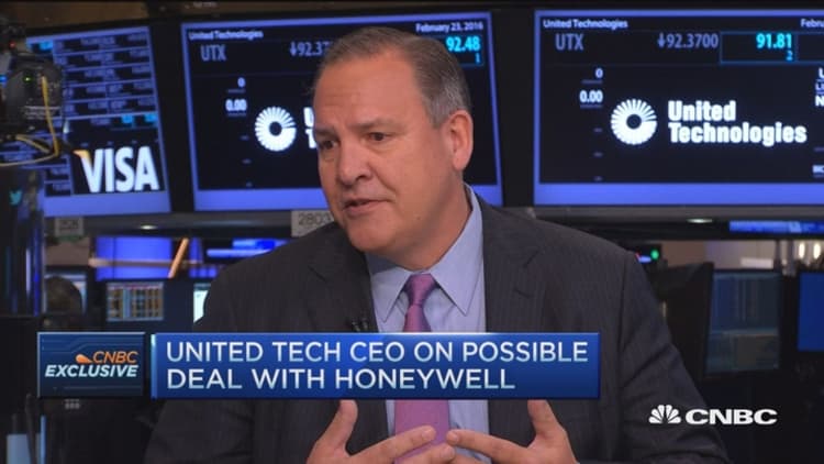 United Technologies CEO: Started merger talk in April
