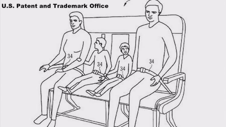 Airplane 'benches' could replace seats