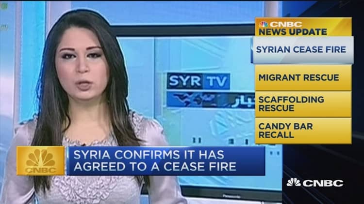 CNBC update: Syria confirms ceasefire