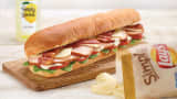 A Subway Carved Turkey & Bacon with Simply products