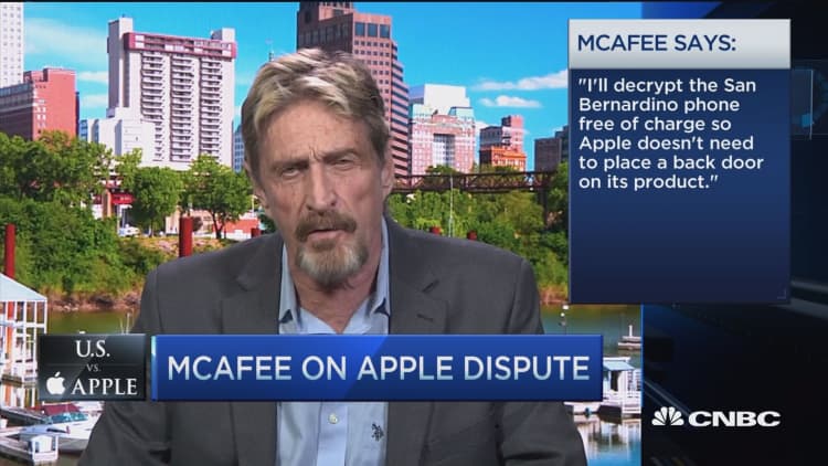 McAfee: I could get the iPhone data, give me 3 weeks!