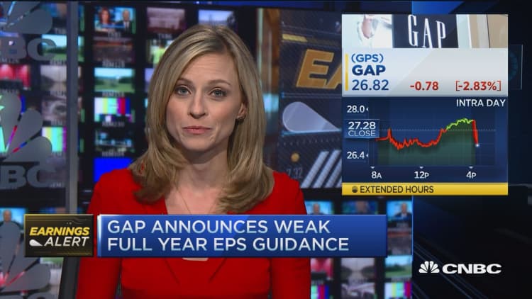 Gap full year guidance sharply below estimates 