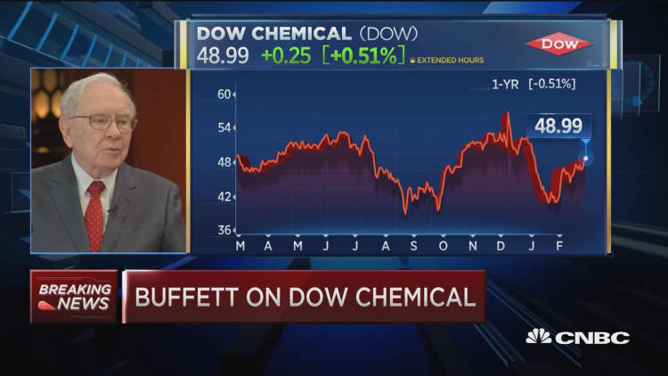 We like Dow Chemical preferred: Buffett