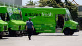 Amazon Fresh trucks