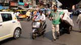 A street scene in Mumbai, India