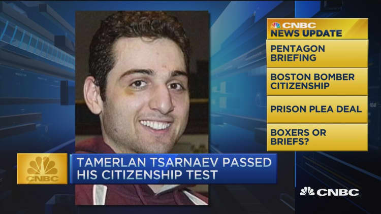 CNBC update: Boston bomber passed citizenship test