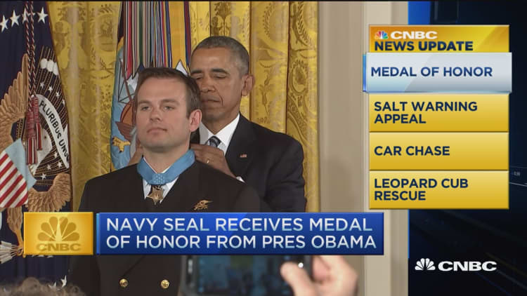 CNBC update: Navy Seal receives Medal of Honor