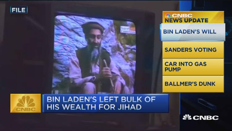 CNBC update: Bin Laden wealth claimed at $29 million 