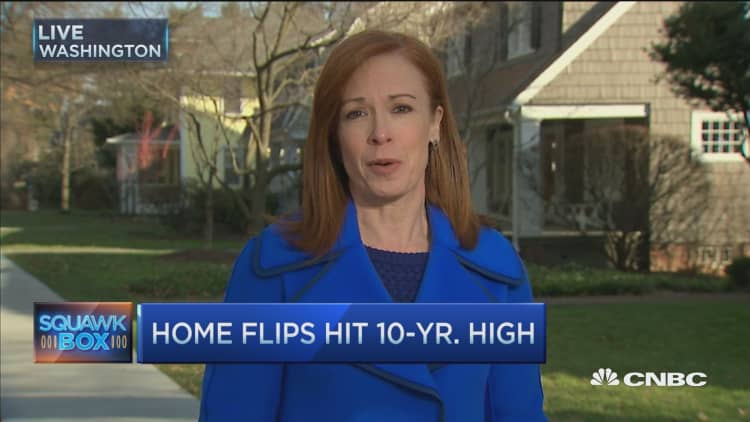 Home flips hit 10-year high
