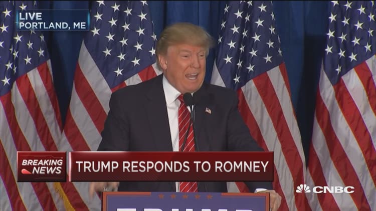 Mitt chickened out of race because of me: Trump
