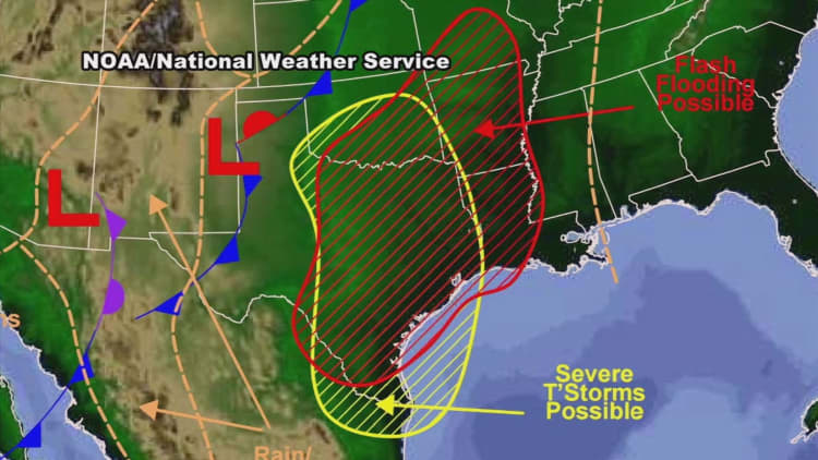 Possible tornadoes, large hail forecast in the south