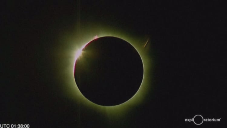 A rare total solar eclipse 