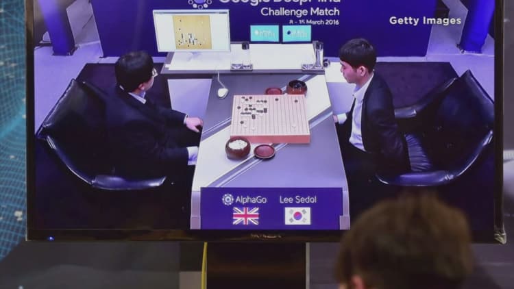 Google's AI system AlphaGo takes on human Go game champion