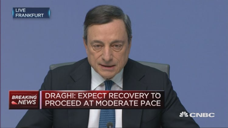 EU’s economic recovery continues to be dampened: Draghi