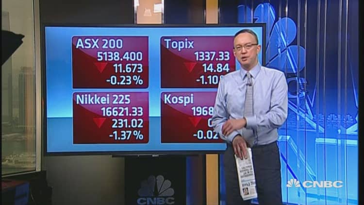 Asian markets down in early trade
