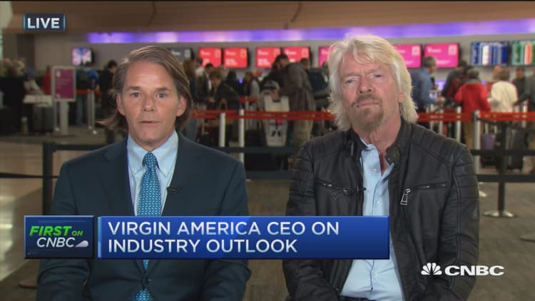 Branson: We're happy with Virgin America returns