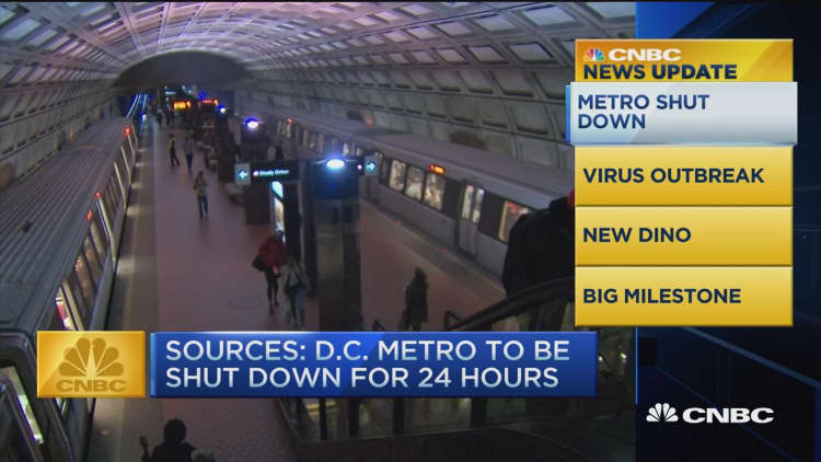 CNBC update: DC metro shut down