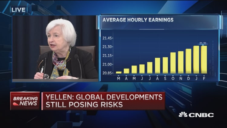 Yellen: Wage growth isolated to certain sectors