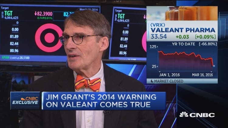 Jim Grant's 2014 warning on Valeant comes true