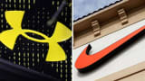 Under Armour and Nike Logo