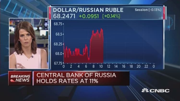 Russia's central bank holds rates