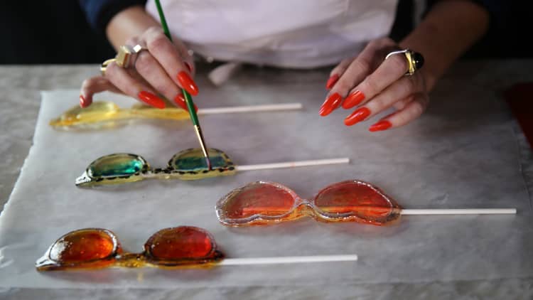 This former lingerie designer makes luxury candy art for a living