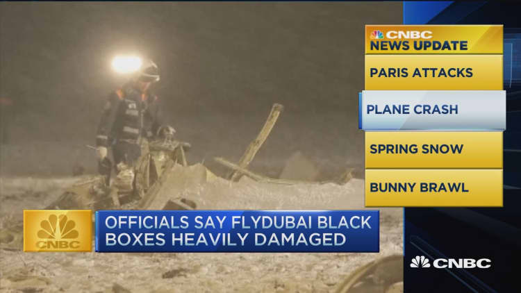 CNBC update: Flydubai black boxes heavily damaged