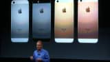 Apple VP Greg Joswiak announces the new iPhone SE during an Apple special event at the Apple headquarters on March 21, 2016 in Cupertino, California.