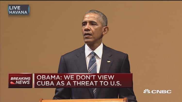 Obama: We don't view Cuba as a threat to the US 
