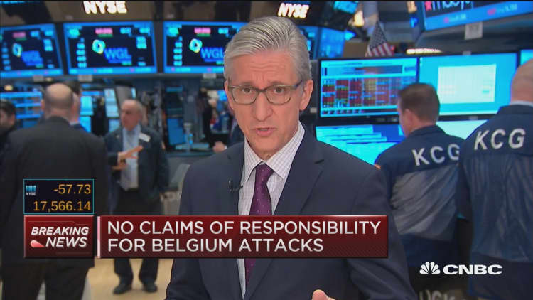 Pisani: Stocks slightly lower after Brussels attacks