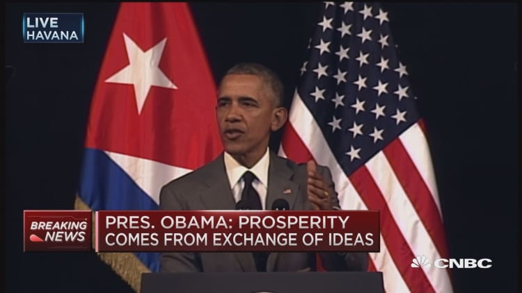 Obama: Embargo is a burden