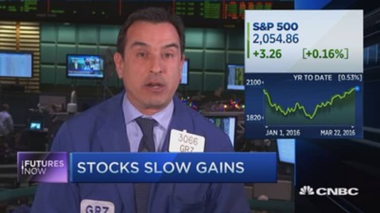 Stocks snap winning streak