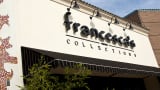 Signage for Francesca's Collections, a subsidiary of Francesca's Holdings Corp., is displayed outside of a store in Shrewsbury, New Jersey.