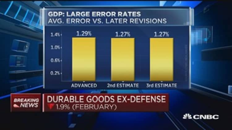 Problems in GDP data