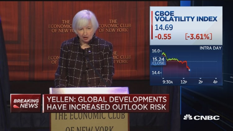 Yellen: Global developments pose ongoing risks