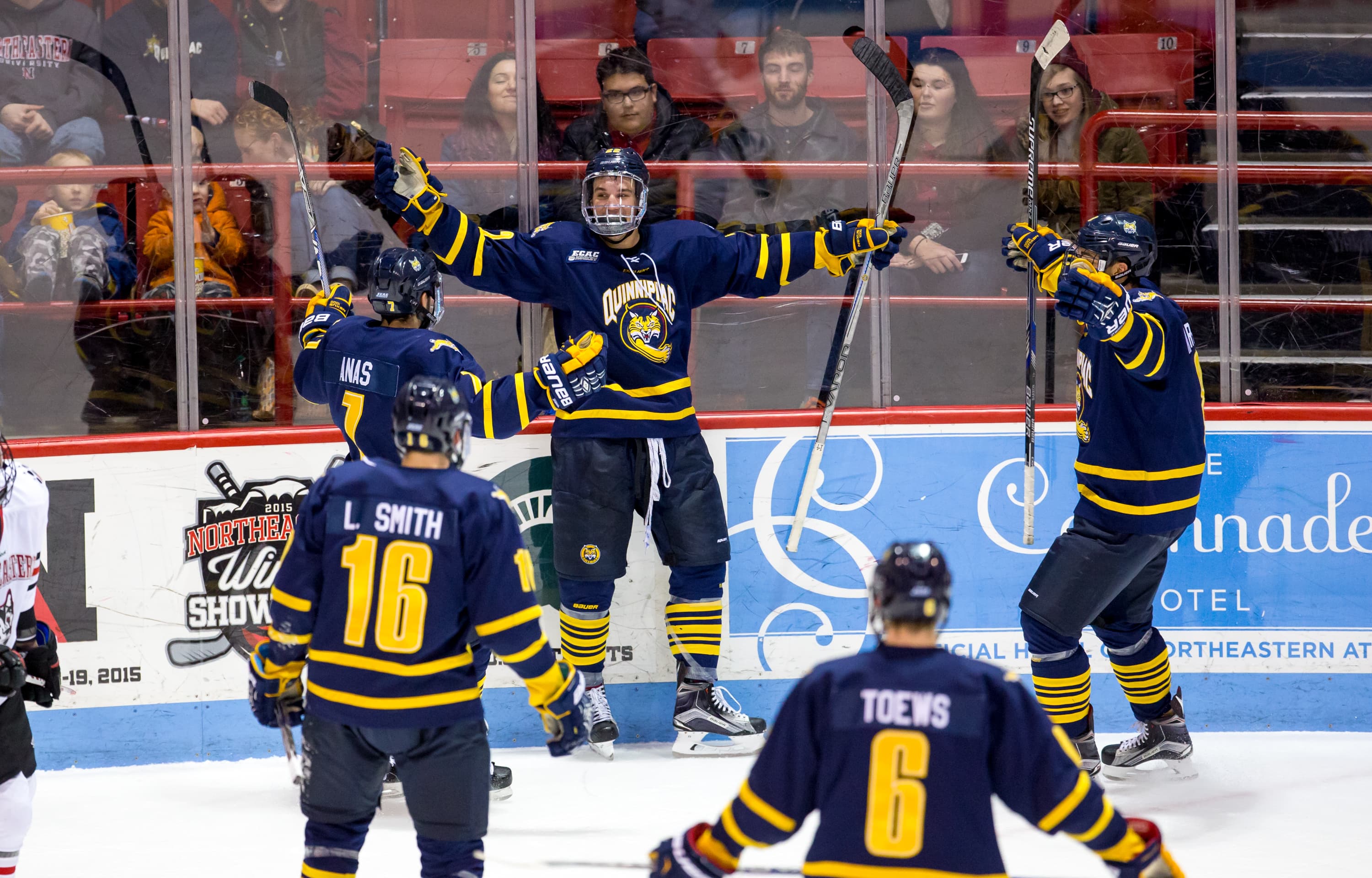 Quinnipiac's Bobcats hope to clinch the title at Frozen Four