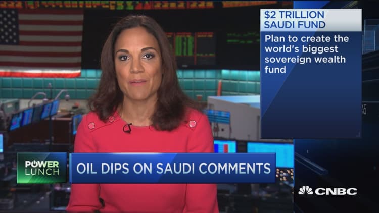 Oil dips on Saudi comments