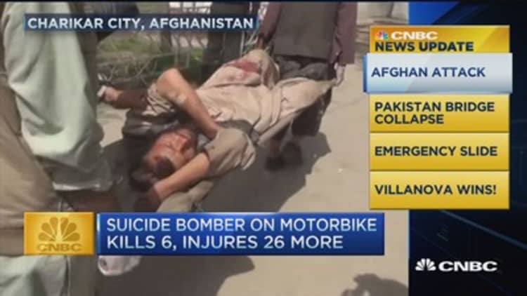 CNBC update: Afghan suicide bomber kills 6