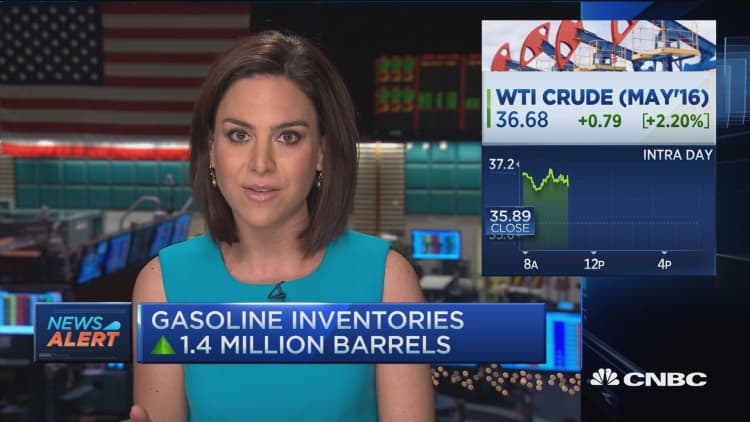 Draw down in crude oil inventories 