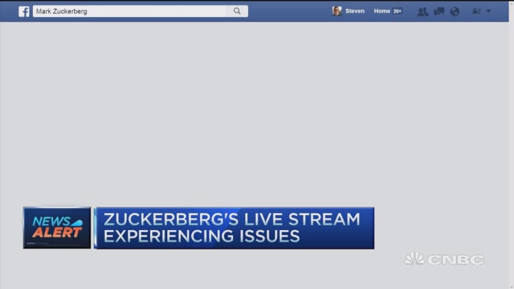 Facebook's live stream experiences issues
