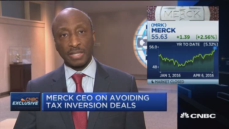 Merck CEO: Current tax system makes US companies uncompetitive