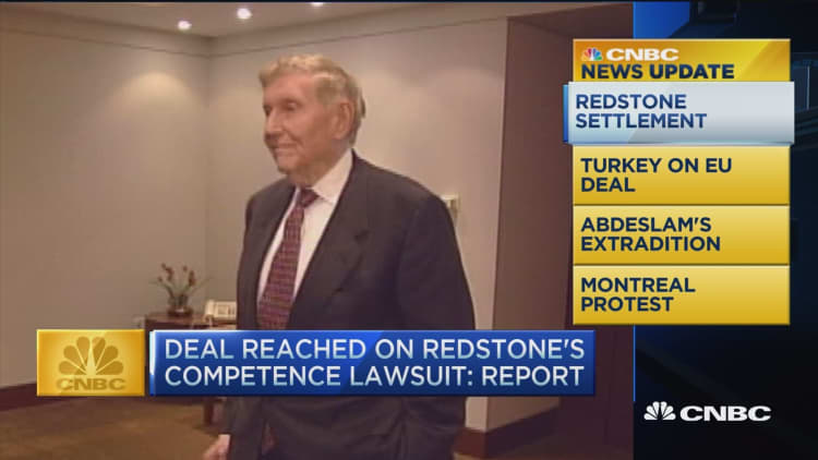 CNBC update: Preliminary deal reached in Redstone suit
