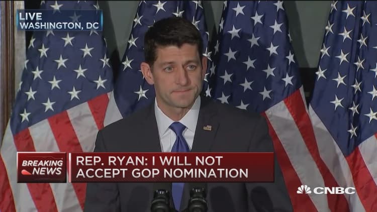 Speaker Ryan to delegates: Count me out